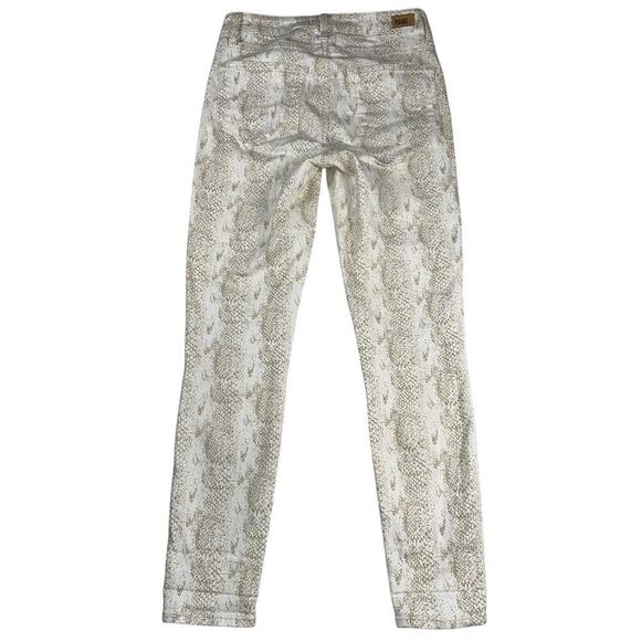 Paige Denim Hoxton Ankle Jeans Sonoran Snake Print Tan/Cream Size 27 - Picture 7 of 12